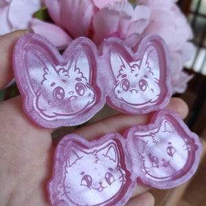Halloween creatures cats molds - moldes silicona kawaii cute bat earrings mold