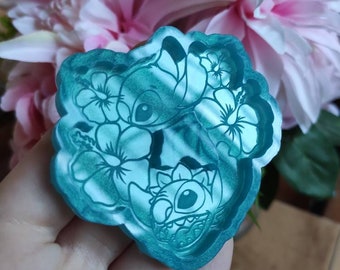 Kawaii blue alien molds - chibi character hawaii silicone molds