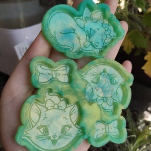 Kawaii Katzenohrringform - kawaii verschlafene Katze niedliche Form Schlüsselanhänger