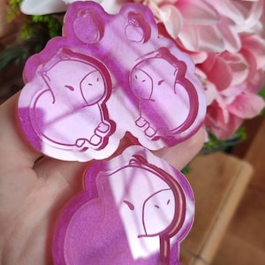 Capybara earrings molds - kawaii animal silicone molds - capybara super cute chibi molds