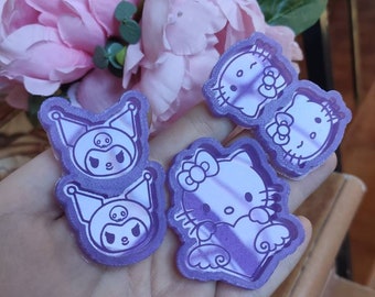 Kawaii cat earrings love molds - super cute angel and demon earrings mold