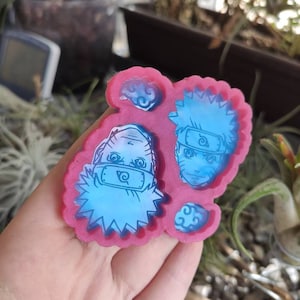 Anime earrings molds - ninja magic boy - moldes friki