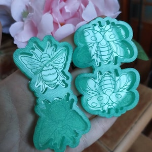 Kawaii animal earring mold bee, wasp and ladybug earrings molds