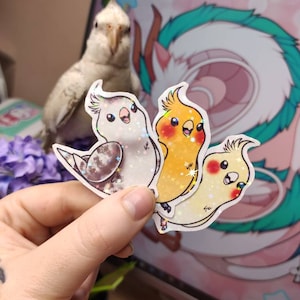 Kawaii animals bird calopsita cockatiel sticker - nymph stickers