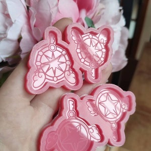Moules de boucles d'oreilles de baguettes de capteur de cartes Sakura - moules de baguettes d'anime