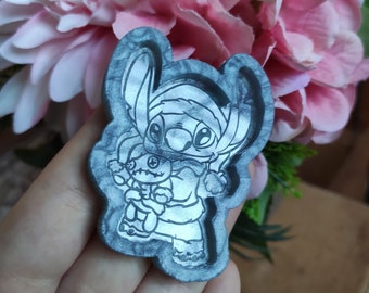 Blue alien ohana, aloha christmas eve super cute silicone molds- kawaii alien silicone molds