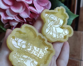 Blue alien ohana, aloha christmas eve super cute silicone molds- kawaii alien silicone molds