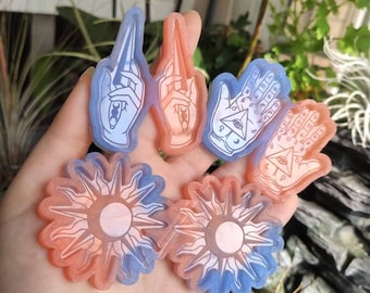 Green witch earrings molds - witchy molds - witch earrings