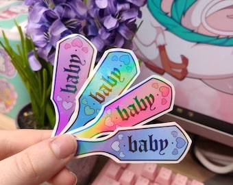 Baby dbsm palette stickers - holographic stickers pack
