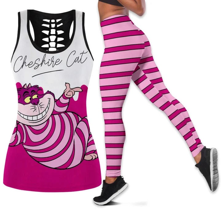 Cheshire Cat- Hollow Tanktop Legging Outfit Set
