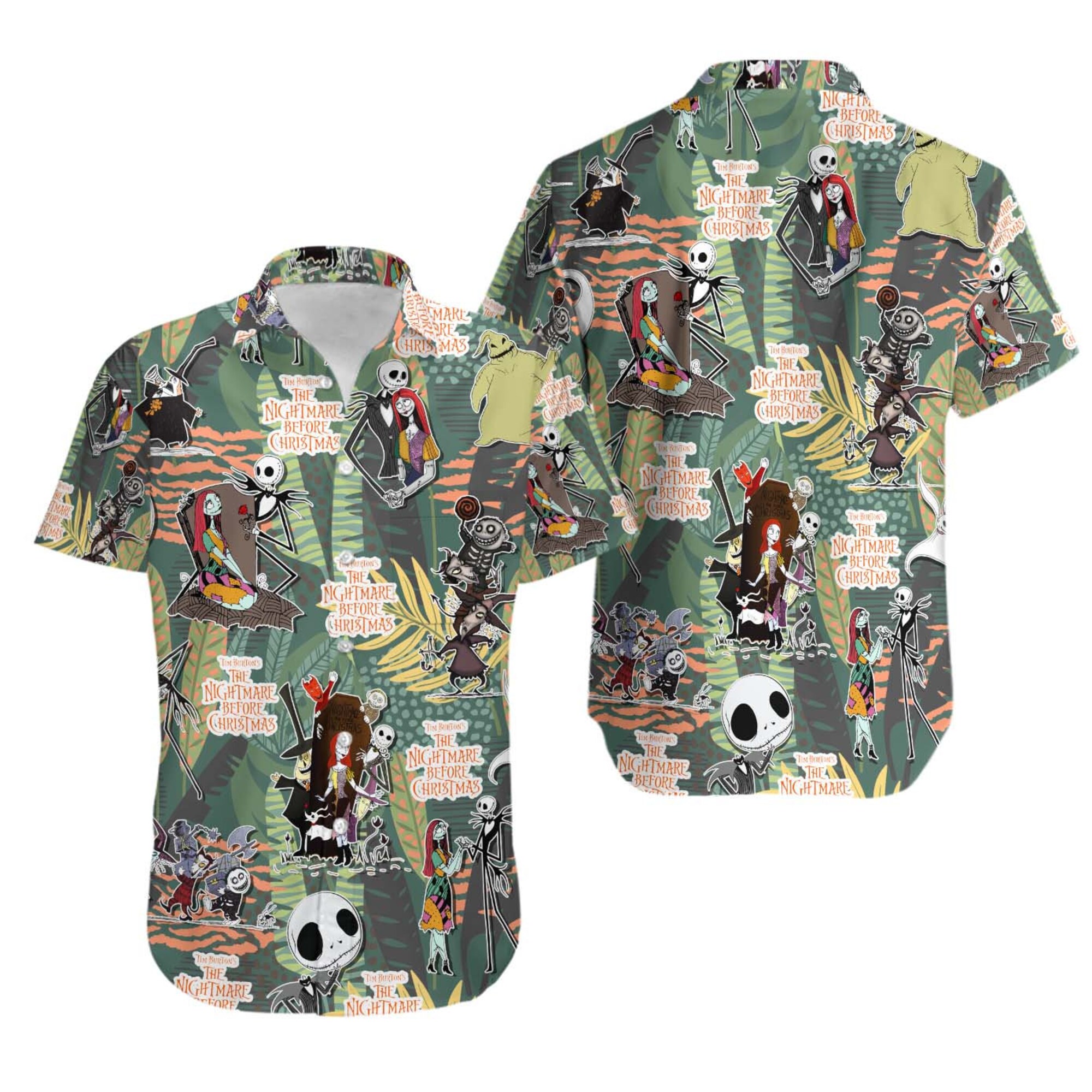 Jack Skellington Disney Hawaii Sommer Tropischer Hawaiian Shirt Jack Skellington Disney Hawaii Sommer Tropischer Hawaiian Shirt