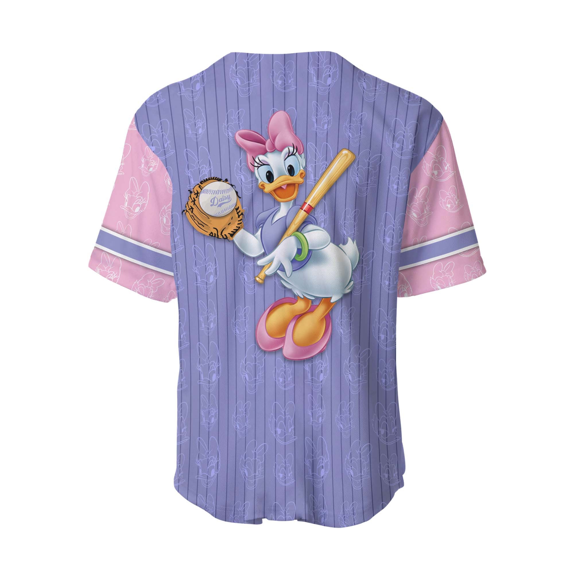 Daisy Duck Personalized Baseball Jersey| Disney Unisex Cartoon Graphic Casual Outfits|