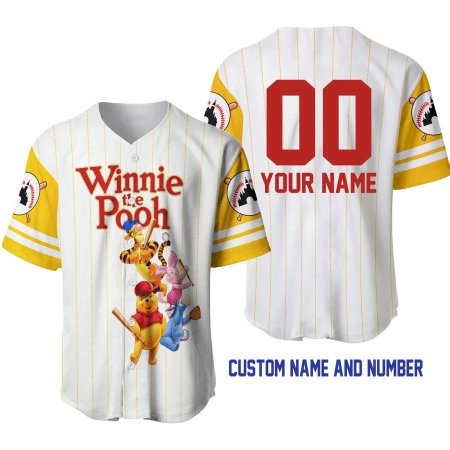 Discover Winnie Pooh Disney Cartoon Baseball Jersey Trikot