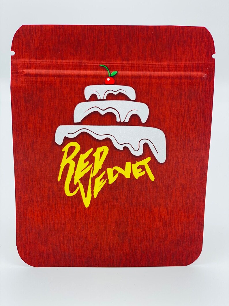 50 red velvet 3.5 gram empty mylar bags 50 red velvet 3.5 gram empty mylar bags