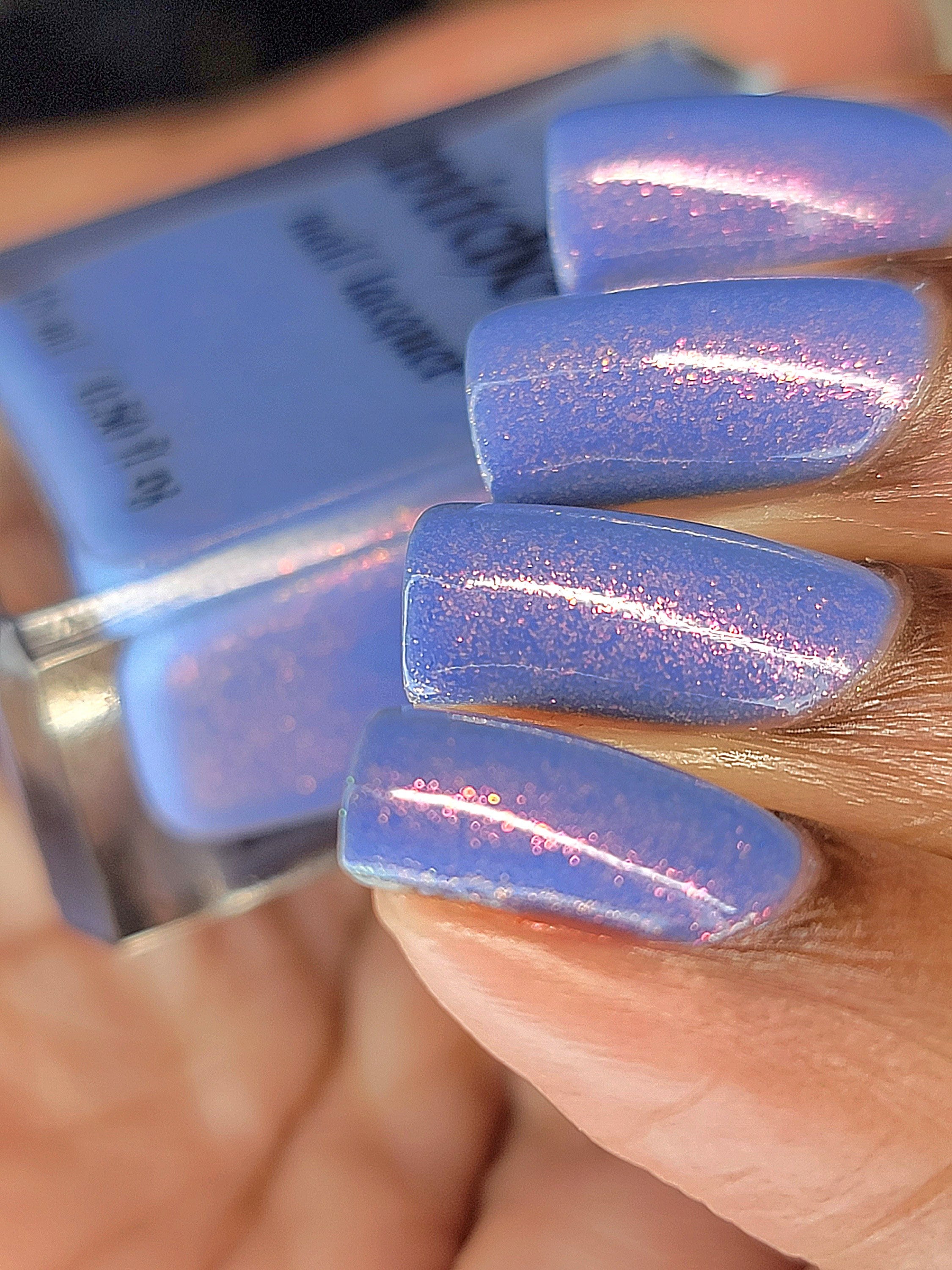 Dreamy -Periwinkle Blue with Shimmer Nail Polish 15 ml / 0.50 fl oz
