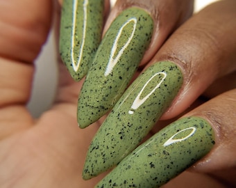 Wilted Familiar -Pistachio Green Flakie Polish