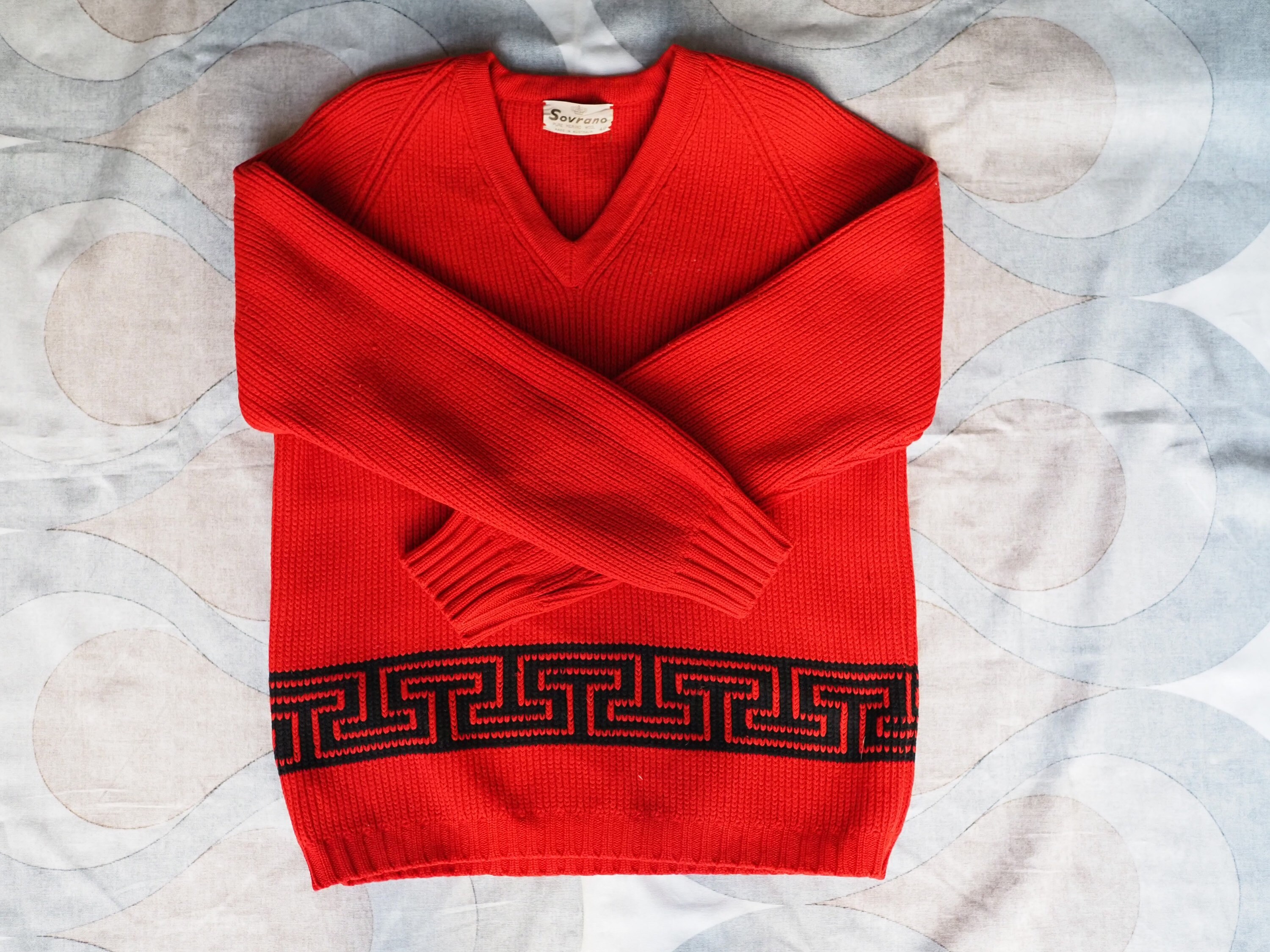 Vintage Sovrano 1980s Chunky V-neck 