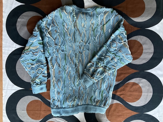 Vintage COOGI Blues 3d-knitted Cotton Jumper, Made in Vintage COOGI Blues 3d-knitted Cotton Jumper, Made in