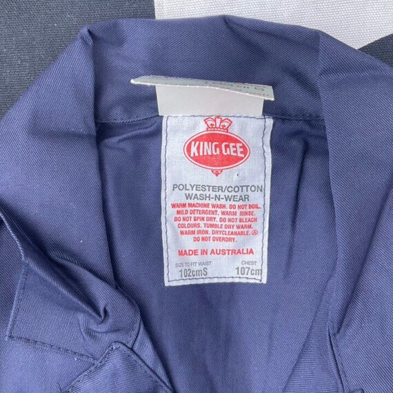 New Old Stock, 1980s King Gee blue overalls, made in … Gem