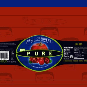 Mr. Pure Apple Cranberry Tumbler Wrap - PNG 300 DPI Sublimation Wrap