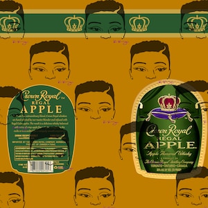 Apple Crown Royal Tumbler Wrap - PNG 300 DPI Sublimation Wrap