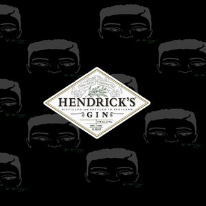 Hendricks Gin Wrap - PNG 300 DPI Sublimation Wrap