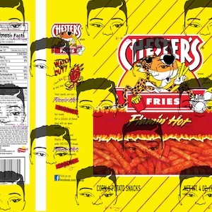 Flamin Hot Fries Tumbler Wrap - PNG 300 DPI Sublimation Wrap