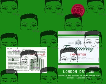 Tanqueray Gin Tumbler Wrap - PNG 300 DPI Sublimation Wrap