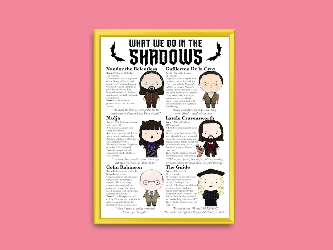 What We Do in the Shadows Print | Cartoon Vampire Art - Etsy