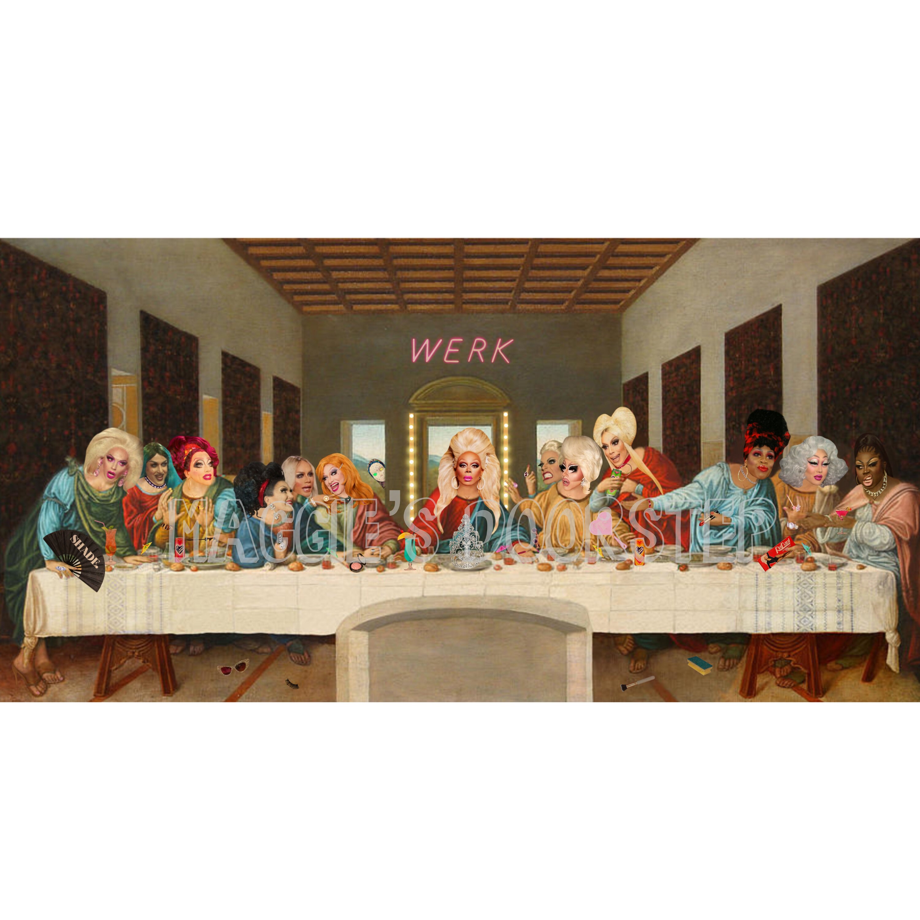 Drag Race the Last Supper Parody Print Featuring All Your Etsy Australia