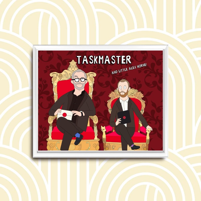 Taskmaster Greg Davies & Alex Horne Print | Bob's Burgers Style - Etsy