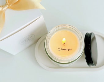 Custom Hidden Message Candle with Gift Box | Mother's Day Candle Gifts | Personalized Gift | Intention Candle