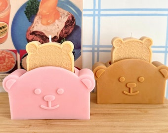 Toasty Bear Candle | Bread Candle | Food Candle | Food Candle Decor