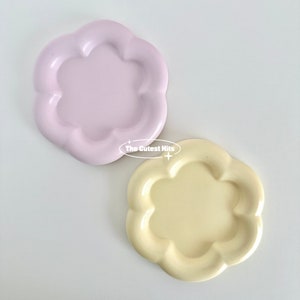 Handmade Jesmonite Flower Tray: Danish Pastel Trinket Dish