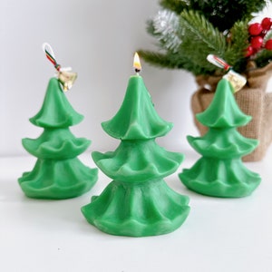 Christmas Tree Candles | Christmas Table Decor | Holiday Candle Gifts