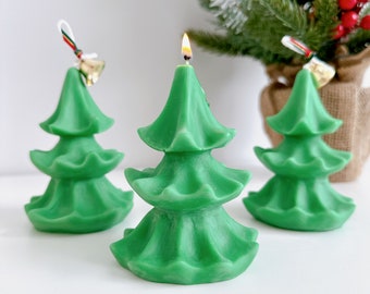 Christmas Tree Candles | Christmas Table Decor | Holiday Candle Gifts