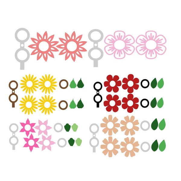 Flower Lollipop Holder SVG File