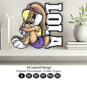 3D gelaagd ontwerp digitale download/lasergesneden gelaagde svg/snijmachinebestand/3D gelaagde cartoon svg/3D gelaagde dxf-bestand/cartoon svg/