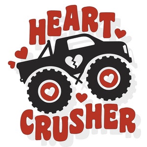 Heart Crusher Truck Valentines Svg File for Cricut / Valentines Day svg / Valentines Day Clip Art / Heart Crusher Clip Art