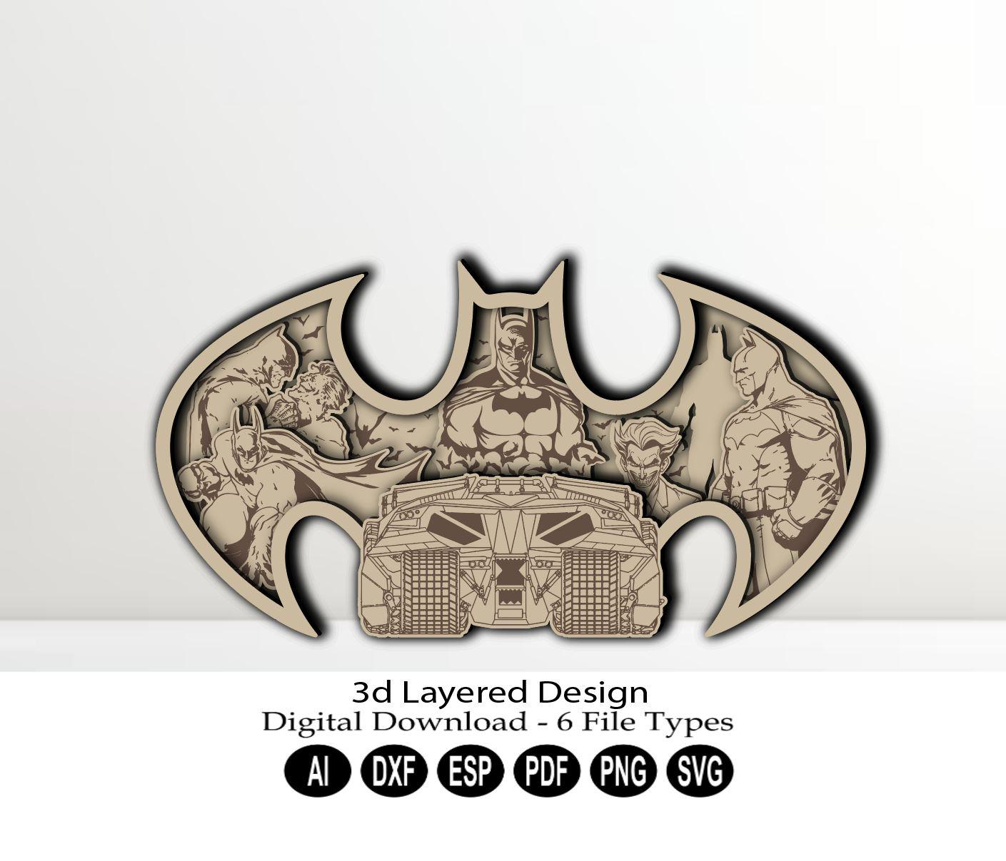 Layered Laser Cut Digital Download / 6 layer Laser Cut File / Multi Layer Laser Cut File / Laser Cut and Engrave Digital File/3d layered svg