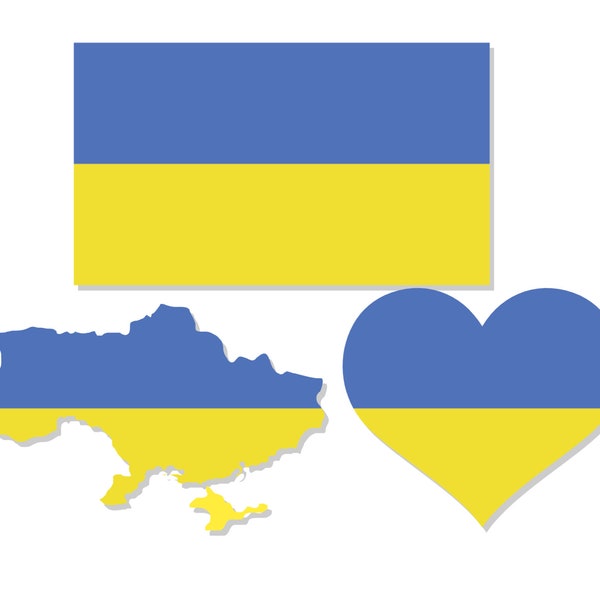 Ukraine Flag SVG for Cricut / Ukraine Heart SVG for Cricut / Ukraine Map SVG for Cricut / png / ai / eps / pdf