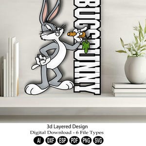 3D gelaagd ontwerp digitale download/lasergesneden gelaagde svg/snijmachinebestand/3D gelaagde cartoon svg/3D gelaagde dxf-bestand/cartoon svg/