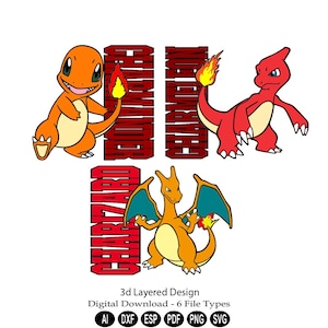 3D gelaagde lasergesneden digitale download/lasergesneden gelaagde svg/lasergesneden bestand/3D gelaagde poke svg/3D gelaagde dxf-bestand/gelaagde cartoon svg
