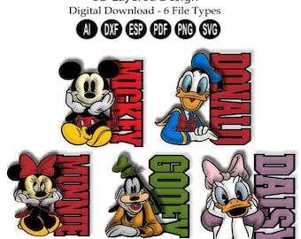3d Layered Laser Cut Mouse Digital Download/Laser cut Layered svg/Laser Cut File/3d layered svg/3d layered Dxf /3d layered mouse Friends svg