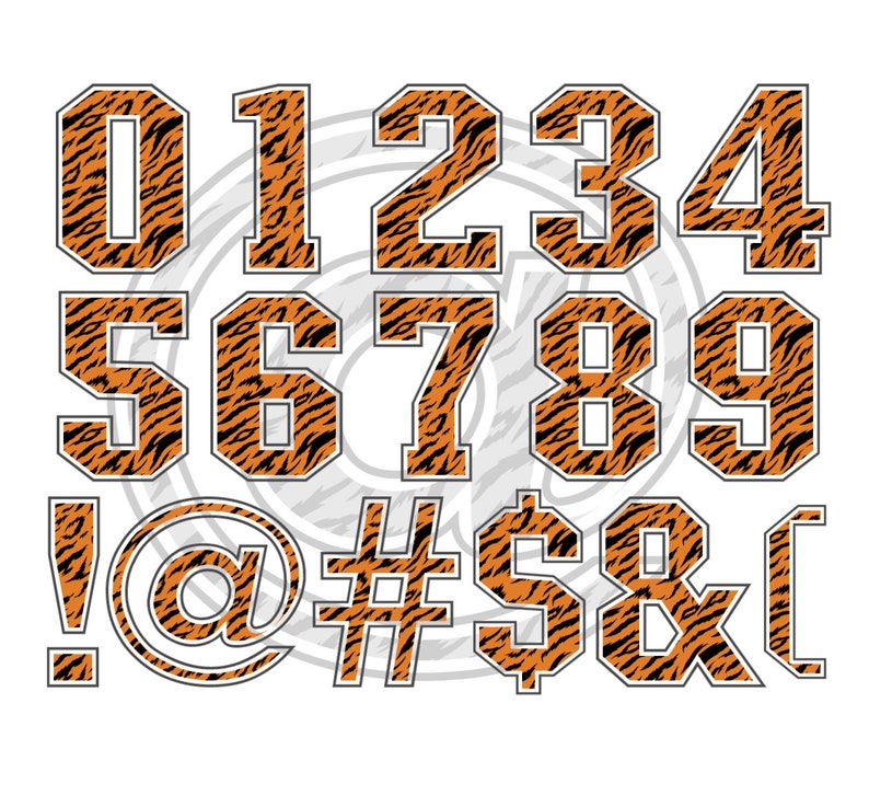 Tiger Print Letters Svg Png Pdf Eps Ai File / Tiger Print Etsy
