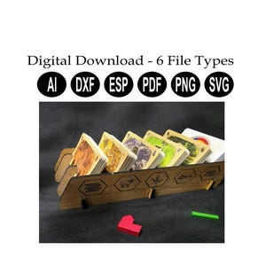 Catan Spiel Brett Organizer Digitaler Download Laser Cut Datei/Catan Ressourcen Kartenhalter /Catan Ressourcen Kartenhalter/ Laser cut Datei / svg /