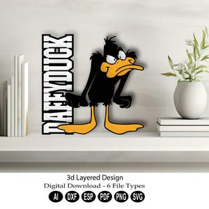 Download digitale di design a strati 3D/SVG a strati tagliato al laser/File per macchina da taglio/SVG a strati di cartoni animati 3D/File DXF a strati 3D/SVG di cartoni animati/