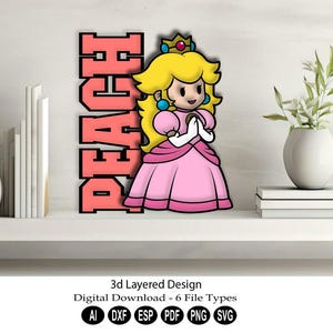 3D gelaagde digitale download/lasergesneden gelaagde svg/gelaagde svg-bestand/3D gelaagde dxf/3D gelaagde dxf-bestand/gelaagde cartoon/gelaagde videogame