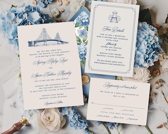 Sample Pack - Mackinac Bridge | Mackinac Island Wedding Invitation Suite Michigan