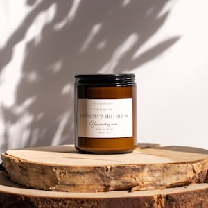 Bougie Aromatique en Cire de Soja Tomate et Basilic – Mèche en Bois, Décoration Éco Rustique